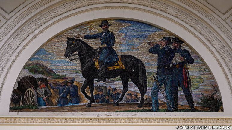 Mural of Grant at Vicksburg inside Grant’s Tomb, General Grant National Memorial