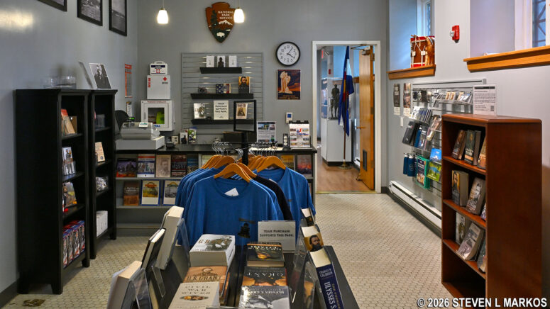 Book and souvenir store inside the Visitor Center at General Grant National Memorial