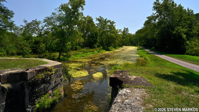 View downstream from Lock 71 on the Chesapeake and Ohio Canal
