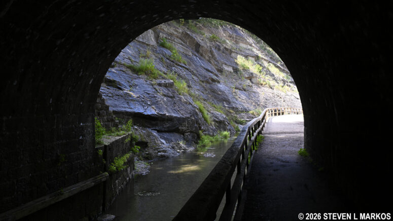 Exiting the Paw Paw Tunnel at the downstream end of the Chesapeake and Ohio Canal