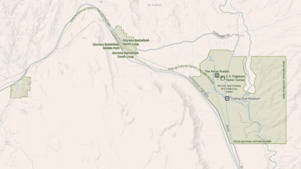 Pecos National Historical Park Map (click to enlarge)