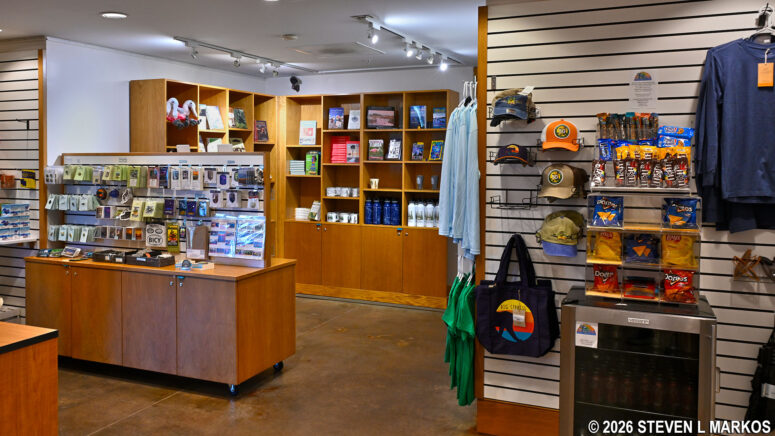 Book and souvenir store at the Nathaniel P. Reed Visitor Center, Big Cypress National Preserve
