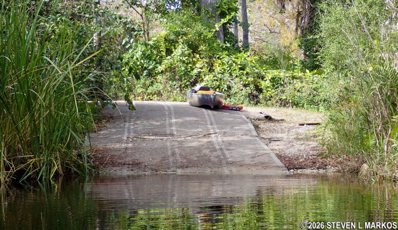 View of the Turner River Canoe and Kayak Launch from the water, Big Cypress National Preserve