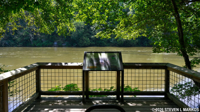 Chattahoochee River observation deck on the Cochran Shoals Fitness Trail, Chattahoochee River National Recreation Area