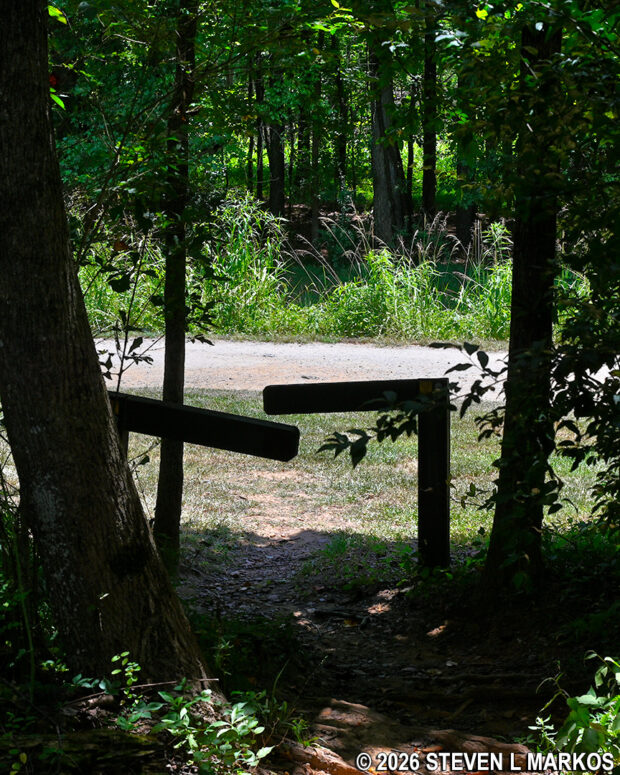 Intersection CS 11 at the Fitness Trail in the Columns Drive section of Chattahoochee River National Recreation Area