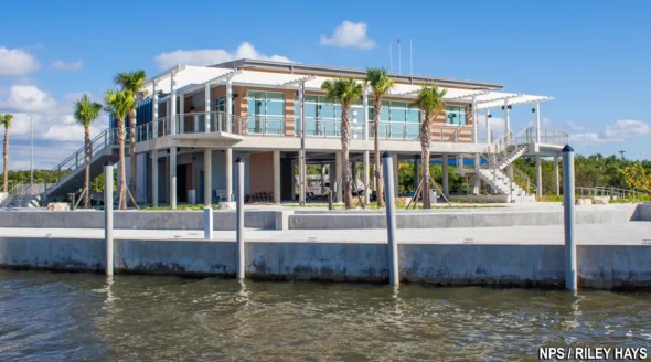 Marjory Stoneman Douglas Visitor Center in Everglades National Park (photo by National Park Service / Riley Hays)