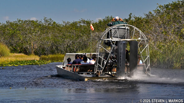 Airboat in the Shark Valley unit of Everglades National Park