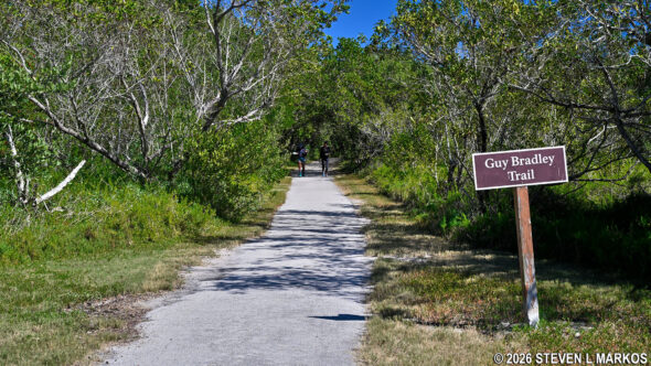 Guy Bradley Trail trailhead at the Flamingo Campground, Everglades National Park