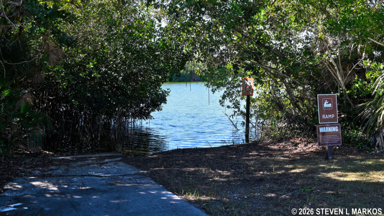 Canoe launch at Paurotis Pond in Everglades National Park