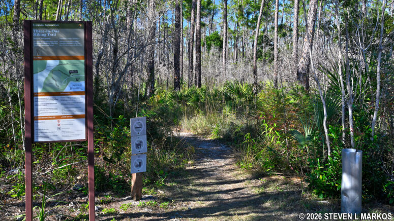 Start of the Three-in-One Trail in the Royal Palm unit of Everglades National Park