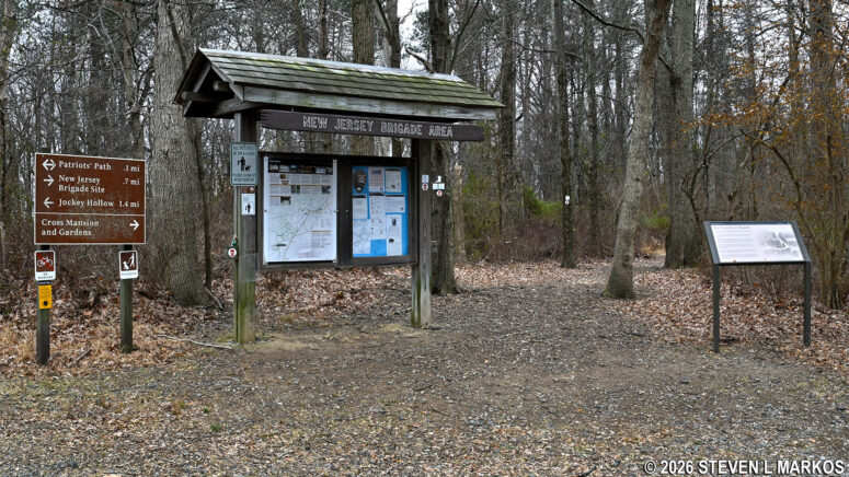 Start of the hike from Cross Estate Gardens to the New Jersey Brigade Encampment site in Morristown National Historical Park