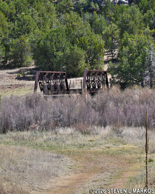 View of the Old Colonias Bridge from the South Pasture Loop Trail, Pecos National Historical Park