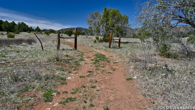 Second fence crossing on the northeastern side of South Pasture Loop Trail at Pecos National Historical Park