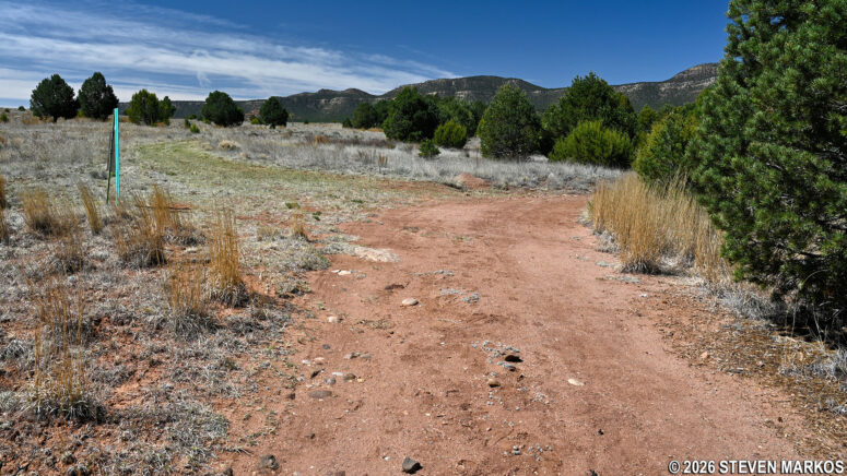 Back at the start of the loop portion of South Pasture Loop Trail, Pecos National Historical Park