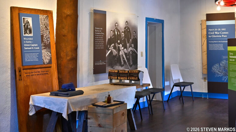 Civil War exhibit in the Trading Post Museum at Pecos National Historical Park