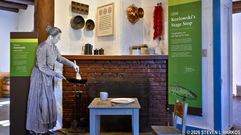 Exhibit featuring the Kozlowski Stage Stop at the Trading Post Museum, Pecos National Historical Park