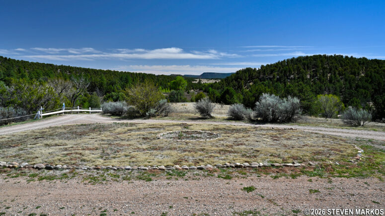 View from the front porch of the Forked Lightning Ranch main house, Pecos National Historical Park
