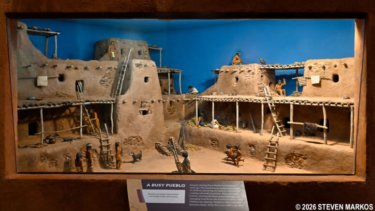 Diorama of Pecos Pueblo on display at the Pecos National Historical Park Visitor Center