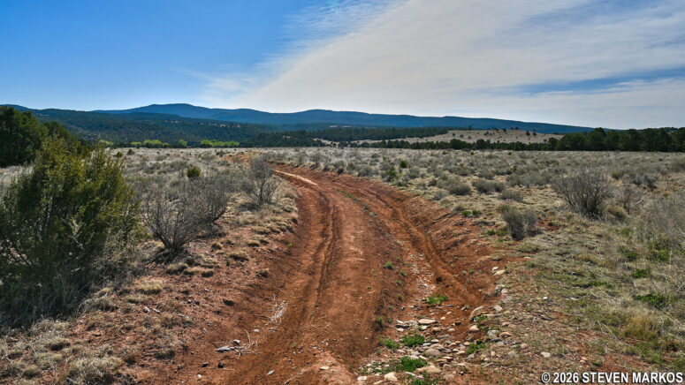 Deep ruts in the path of the South Pasture Loop Trail at Pecos National Historical Park