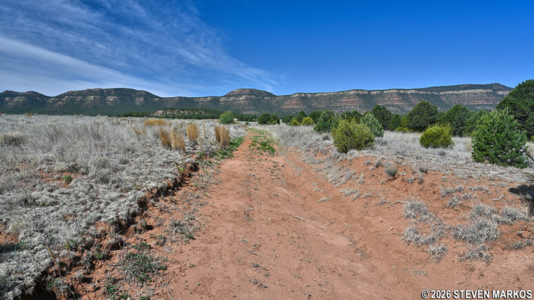 View of Glorieta Mesa from the South Pasture Loop Trail at Pecos National Historical Park