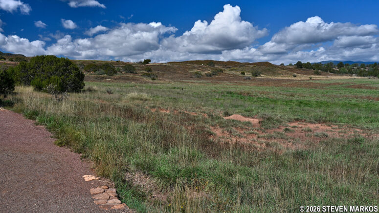 View towards the North Pueblo at Stop 1 on the Ancestral Sites Trail, Pecos National Historical Park