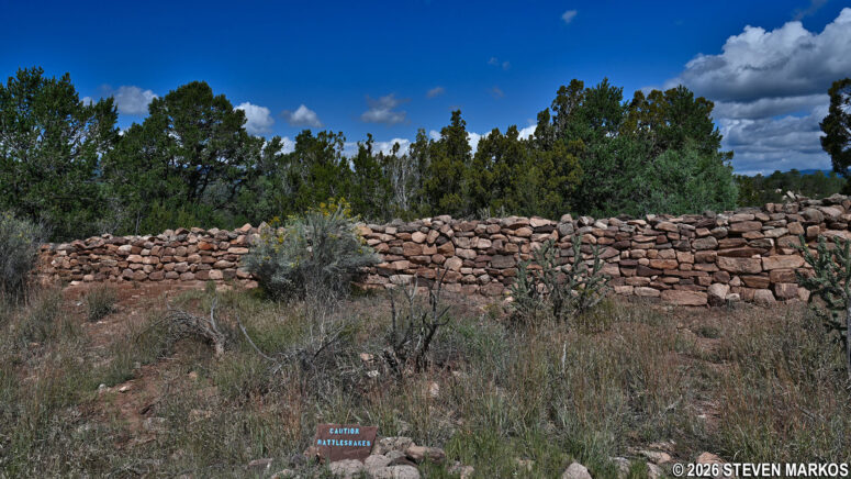 Stone boundary wall on the northern end of the Pecos Pueblo, Pecos National Historical Park
