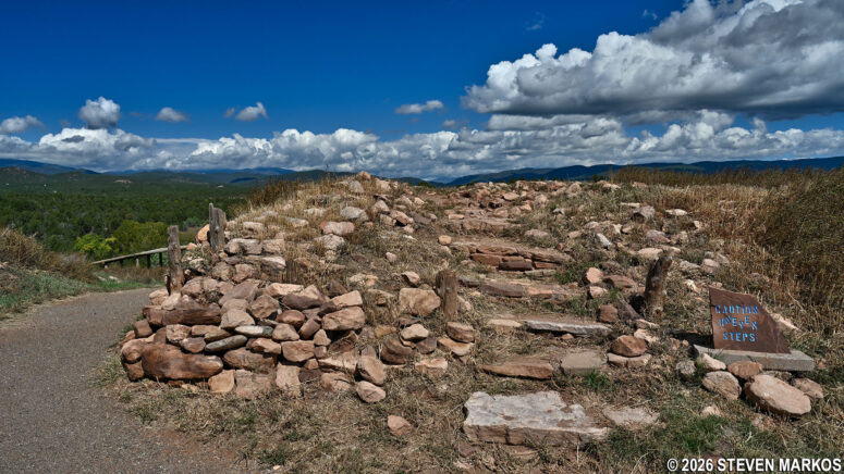 North Pueblo ruins on the northwestern side of the Ancestral Sites Trail at Pecos National Historical Park