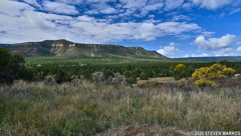 View of Glorieta Creek and Glorieta Mesa from the Ancestral Sites Trail, Pecos National Historical Park