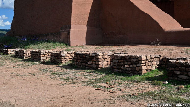 Stone foundation from the 1625 Spanish Mission Church at Pecos National Historical Park