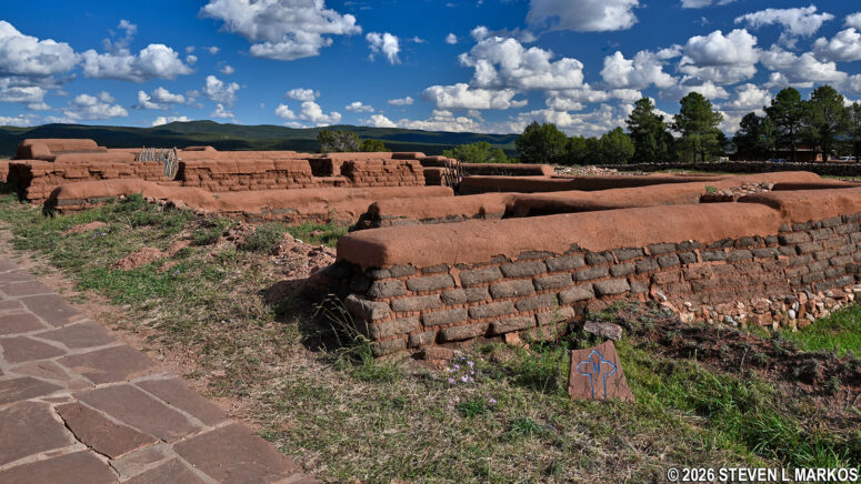 Convento ruins next to the Spanish Mission Church on the Ancestral Sites Trail, Pecos National Historical Park