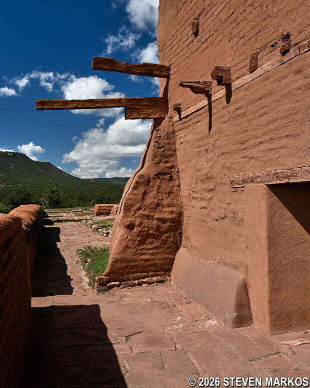 Wooden beams from the mezzanine floor of the Spanish Mission Church, Pecos National Historical Park