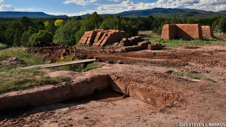 Site used by National Park Service preservationists to make adobe bricks for the Spanish Mission Church, Pecos National Historical Park