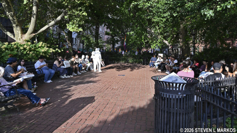 Benches at Christopher Park, part of Stonewall National Monument