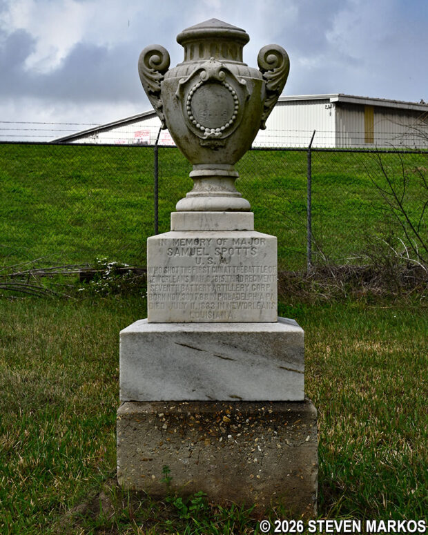 Spotts Monument at Chalmette Battlefield, Jean Lafitte National Historical Park and Preserve