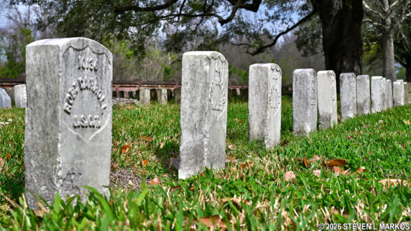 Chalmette National Cemetery, part of Jean Lafitte National Historical Park