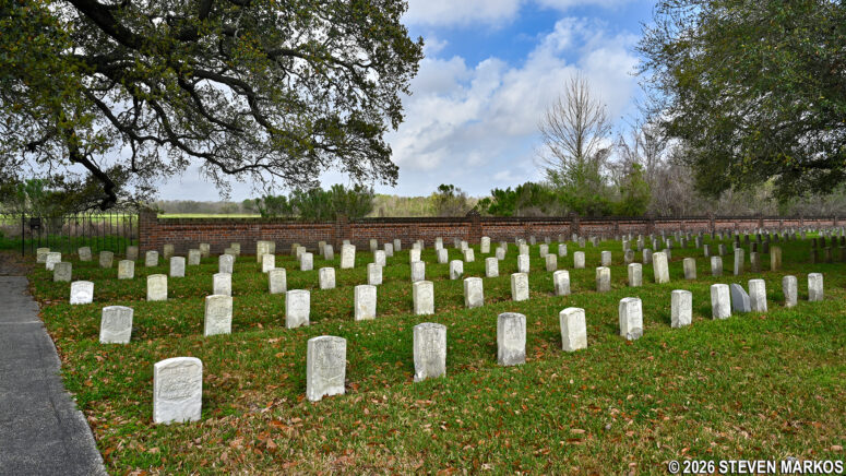 Government-issued grave markers at Chalmette National Cemetery, Jean Lafitte National Historical Park and Preserve