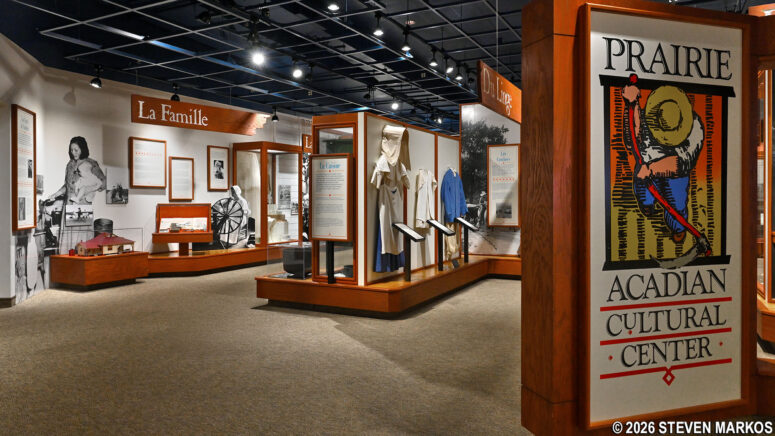 Exhibit area at the Prairie Acadian Cultural Center, Jean Lafitte National Historical Park and Preserve