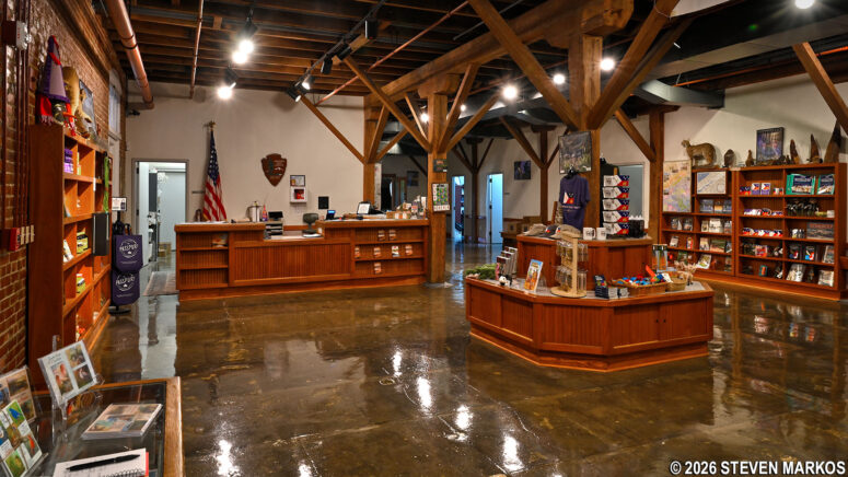 Information desk and souvenir store at the Wetlands Acadian Cultural Center, Jean Lafitte National Historical Park and Preserve