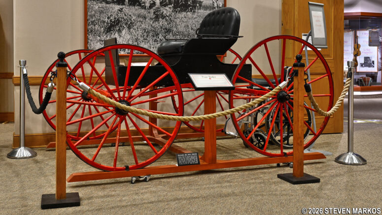 Horse-drawn carriage on display at the Prairie Acadian Cultural Center, Jean Lafitte National Historical Park and Preserve