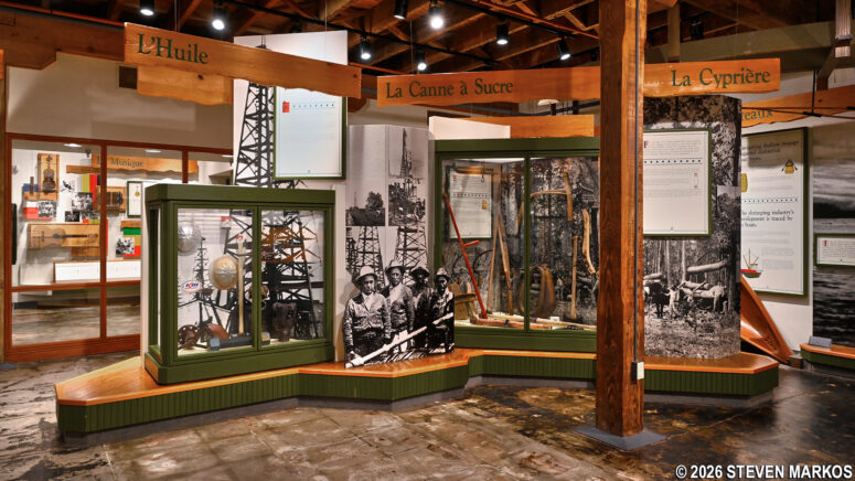 Exhibit on the oil and sugarcane industries of southern Louisiana at the Wetlands Acadian Cultural Center, Jean Lafitte National Historical Park and Preserve