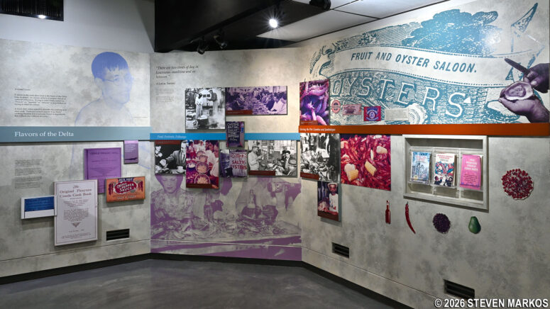 Exhibit on the local cuisine at the French Quarter Visitor Center, Jean Lafitte National Historical Park and Preserve