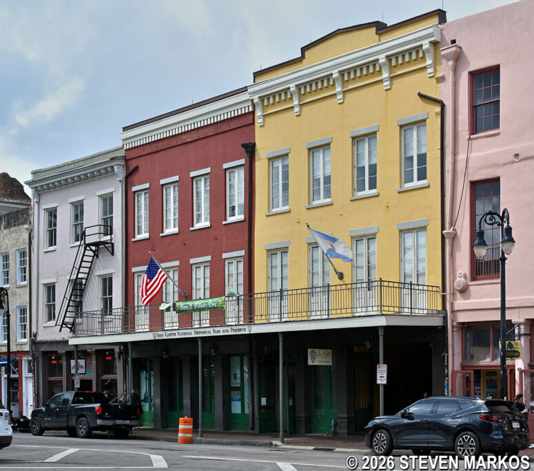 Limited street parking in front of the French Quarter Visitor Center, Jean Lafitte National Historical Park and Preserve