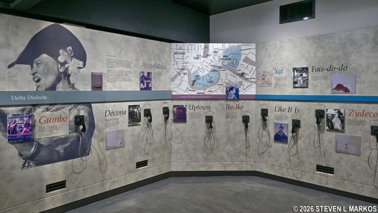 Interactive dialect exhibit at the French Quarter Visitor Center, Jean Lafitte National Historical Park and Preserve