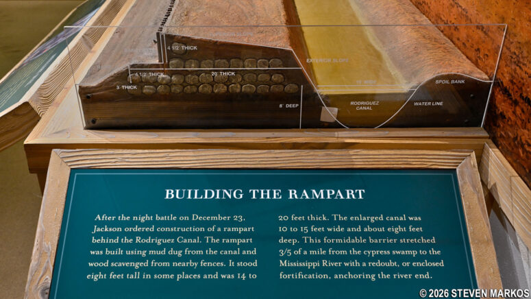 Exhibit on the Rodriguez Canal at the Chalmette Battlefield Visitor Center, Jean Lafitte National Historical Park and Preserve