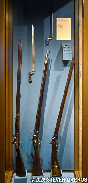 War of 1812-era weapons on display at the Chalmette Battlefield Visitor Center, Jean Lafitte National Historical Park and Preserve