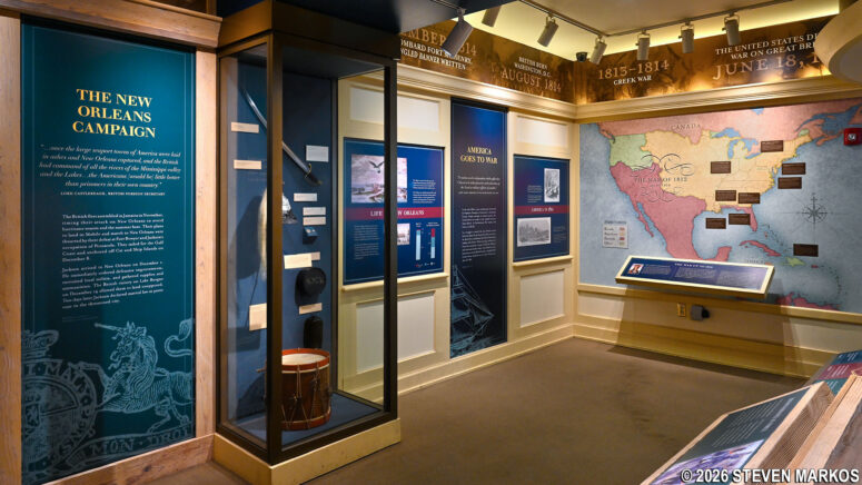 Inside the Chalmette Battlefield Visitor Center at Jean Lafitte National Historical Park and Preserve
