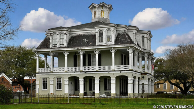 1850s Dansereau House in historic Thibodaux, Louisiana