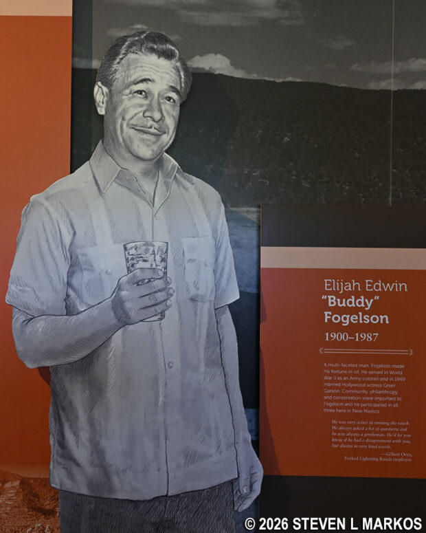Buddy Fogelson exhibit inside the Trading Post Museum, Pecos National Historical Park
