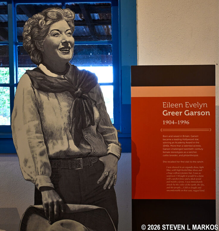 Greer Garson exhibit inside the Trading Post Museum, Pecos National Historical Park