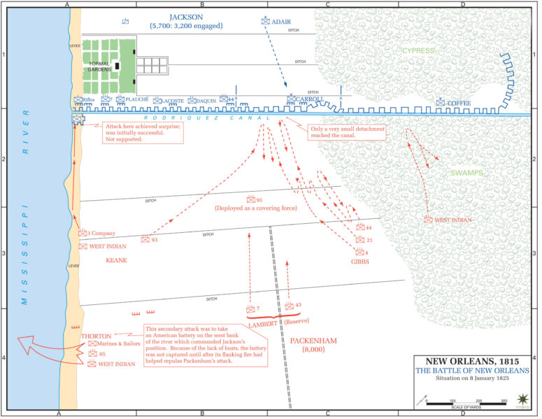 Battle of New Orleans map (Department of History, U. S. Military Academy)